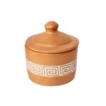 pote de ceramica com traços marajoara